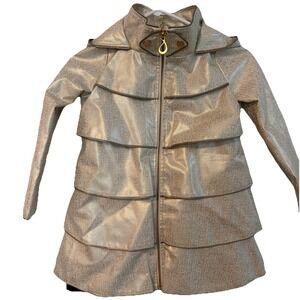 OIL & WATER Girls  size 6/7 Rain Jacket w/Hood